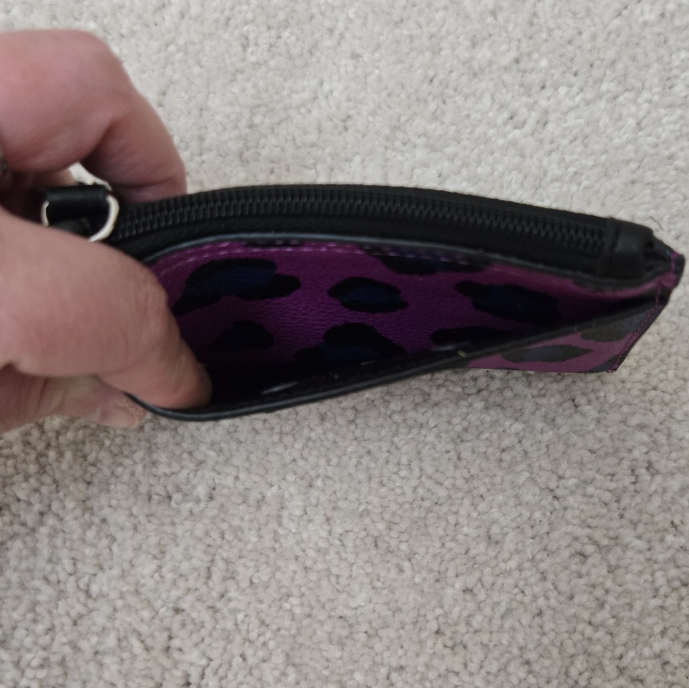 NEW Vera Bradley Lilac Leopard Coin Purse and Card Holder 2021 Retired Pattern - Picture 3 of 8